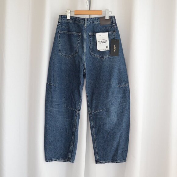 NWT Rag & Bone Charlie High Rise Barrel Jeans Horseshoe Sz 28 - Picture 3 of 9